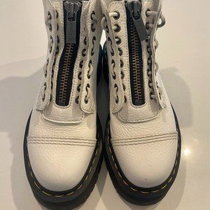 Dr. Marten Sinclair platform white boots